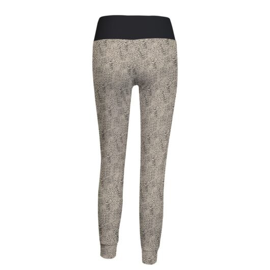 Leopard Print Women's Yoga Pants Black Waist - Image 2