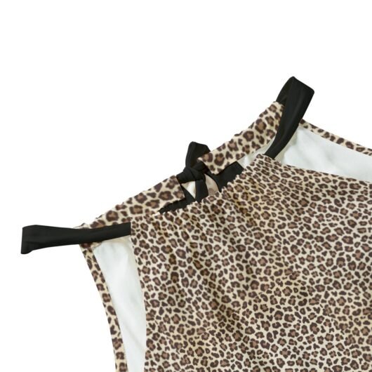 Women's Halter Dress With Black Straps Leopard - Image 3