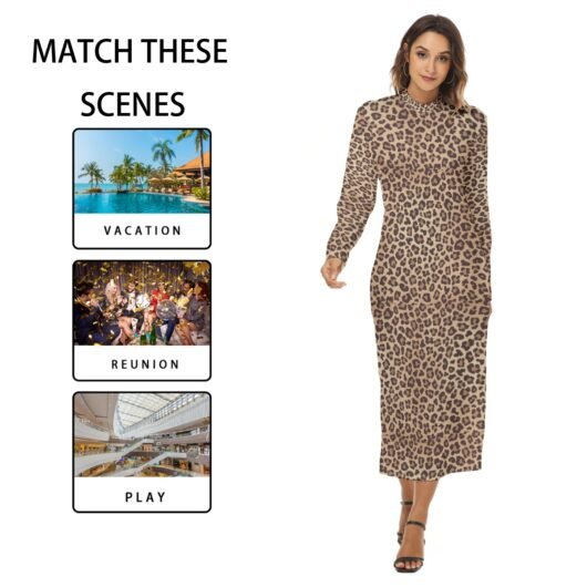 Women's Hip Dress Leopard Print - Image 5