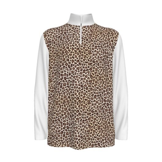 Men's Sports Collar Jersey with white long sleeves, ideal for sports and casual wear