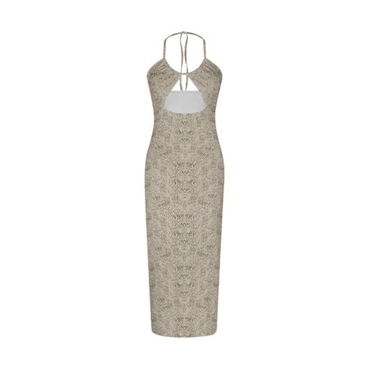 Women's Sexy Hollow Cami Dress Leopard