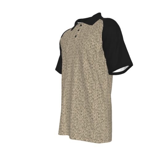 Men's Polo Shirt With Black Sleeves Leopard - Image 4