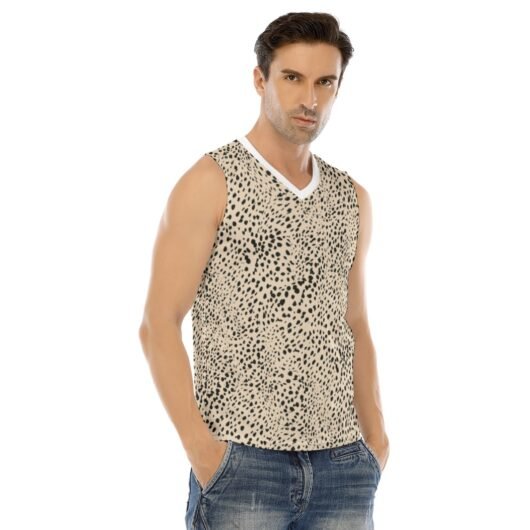 RegalSuave Men's White V-Neck Tank Top - Image 3