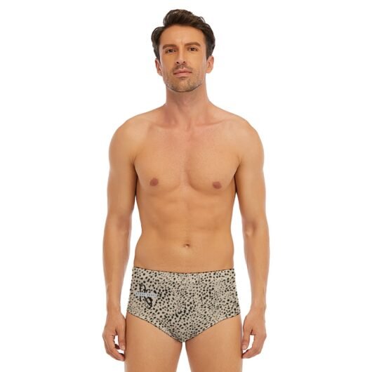 Men's Triangle Leopard Swim Trunks
