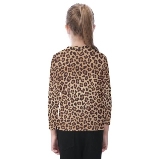 Leopard Print Kid's Long Sleeve T-shirt - Image 4