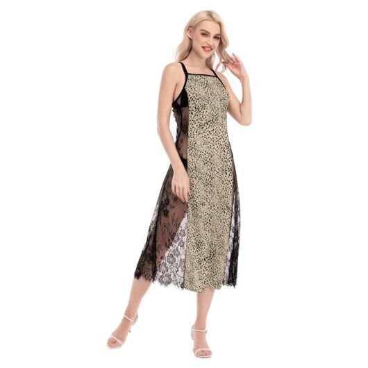 Women's Lace Cami Cross Back Dress - Image 2