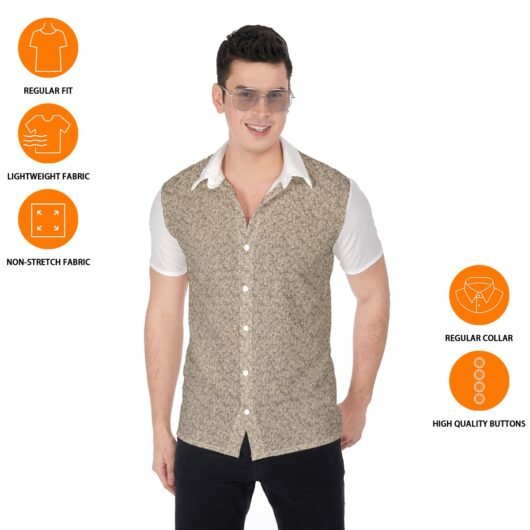 Men's Leopard Print Shirt White Sleeves - Image 6