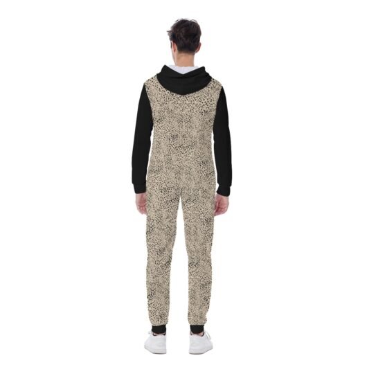 Men's Hooded Jumpsuit With Black Sleeves And Cuffs - Image 4