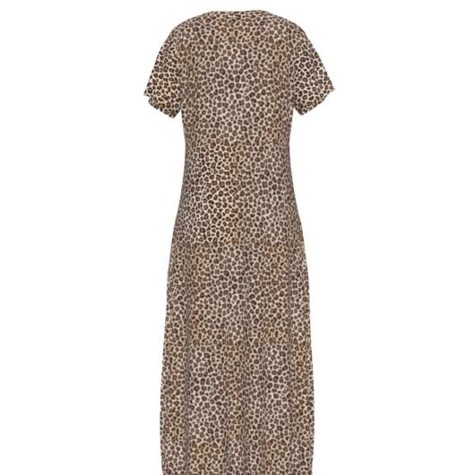 Women's V-neck Dress With Side Slit Leopard Print - Image 2