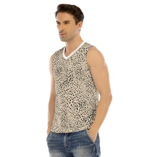 RegalSuave Men's White V-Neck Tank Top - Image 2