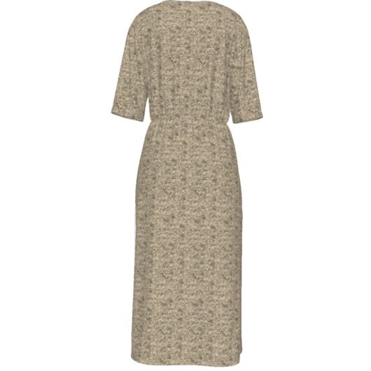 Leopard Print Women's Short Sleeve V-neck Dress - Image 2