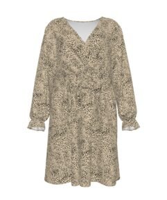 Women's Plus Size V-Neck Dress With Waistband