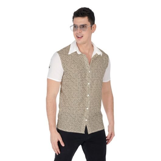 Men's Leopard Print Shirt White Sleeves - Image 2