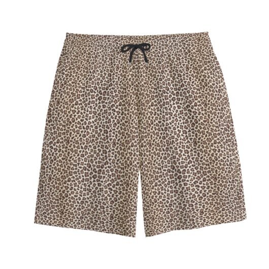 Unisex Short Pants Cotton Leopard