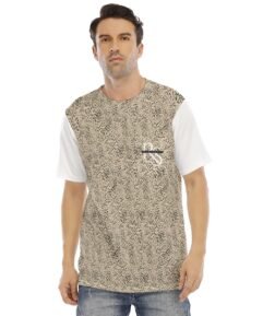 Leopard Men's Short Sleeve T-shirt With Chest Pocket