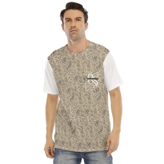 Leopard Men's Short Sleeve T-shirt With Chest Pocket