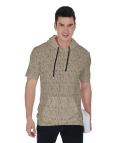 Leopard Men's Short Sleeve Hoodie T-Shirt