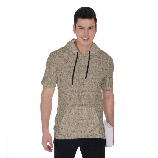 Leopard Men's Short Sleeve Hoodie T-Shirt