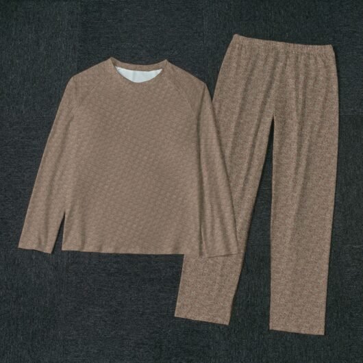 Men's Raglan Sleeve Pajamas With Wide Ankles - Comfortable and Stylish Sleepwear