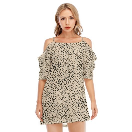 Women's Off-shoulder Cami Dress With Spaghetti Straps