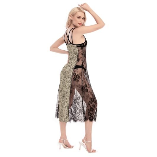 Women's Lace Cami Cross Back Dress - Image 4