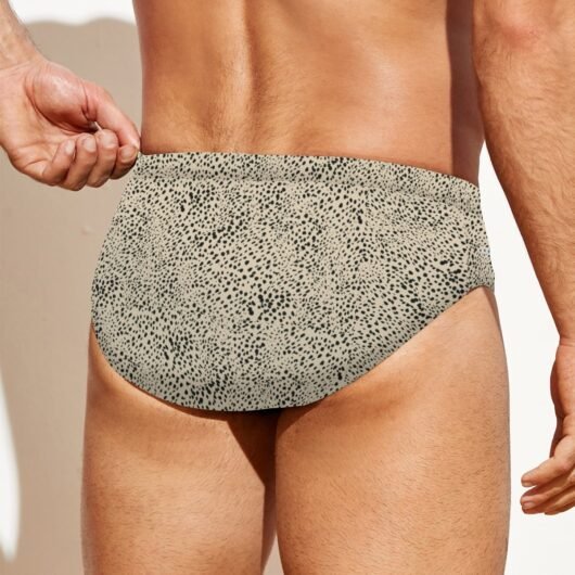 Men's Leopard Drawstring Swim Briefs - Image 3