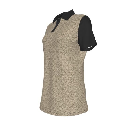 Women's Polo Collar Jersey With Black Sleeves - Image 4