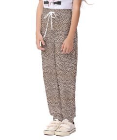 All-Over Print Kids Casual Pants with Leopard Pattern - RegalSuave