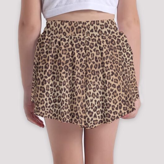 Leopard Print Girls' Sports Culottes - Image 3