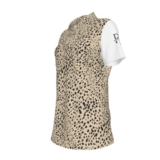 Women's Polo Collar Jersey With White Sleeves Animal design - Image 4