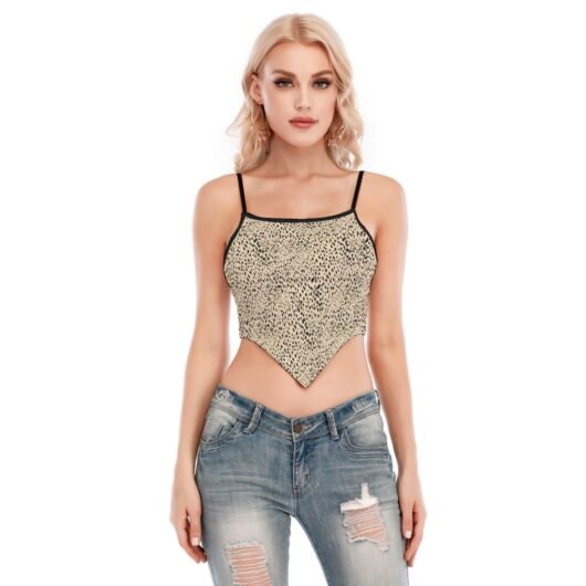 Women's Cami Tube Top With Black Spaghetti Strap