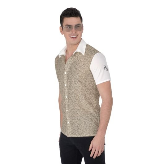 Men's Leopard Print Shirt White Sleeves - Image 3