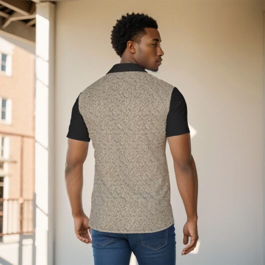 Men's Leopard Print Shirt Black Sleeves - Image 4
