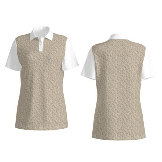 Women's Polo Collar Jersey White Sleeves