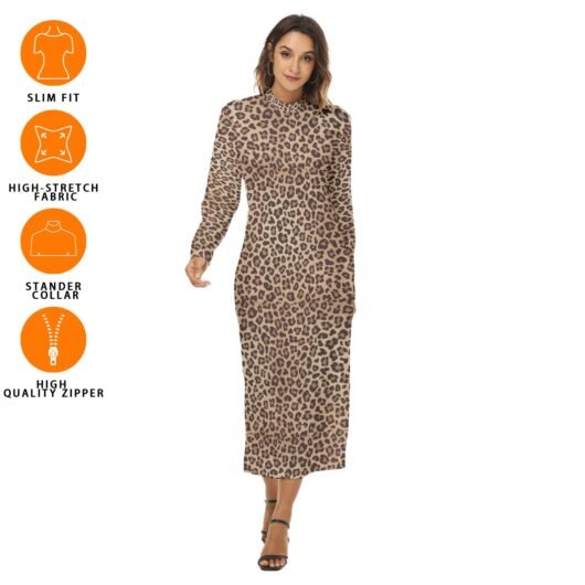 Women's Hip Dress Leopard Print - Image 6