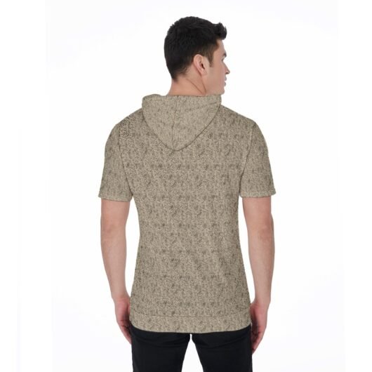Leopard Men's Short Sleeve Hoodie T-Shirt - Image 4