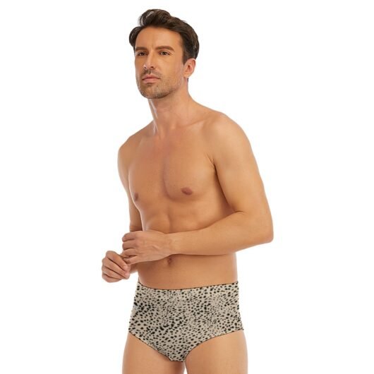 Men's Triangle Leopard Swim Trunks - Image 3