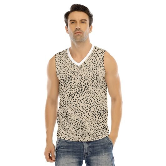 RegalSuave Men's White V-Neck Tank Top