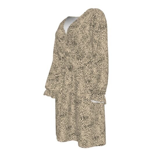 Women's Plus Size V-Neck Dress With Waistband - Image 4
