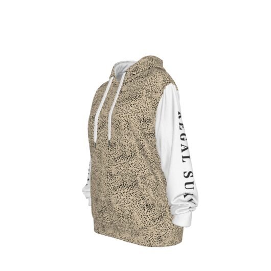 Unisex Pullover White Sleeves Cotton Hoodie - Image 4
