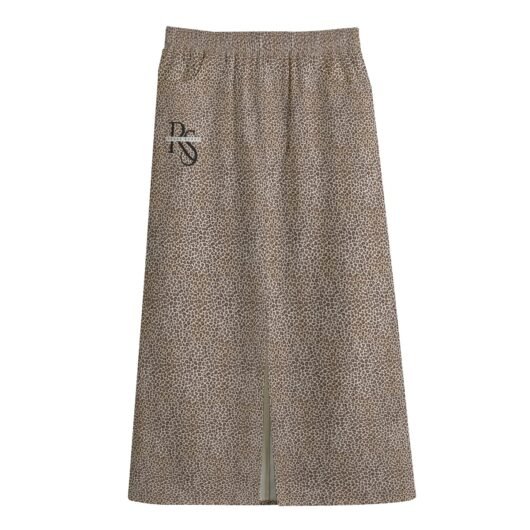 Leopard Women's Front Mid-Slit Skirt