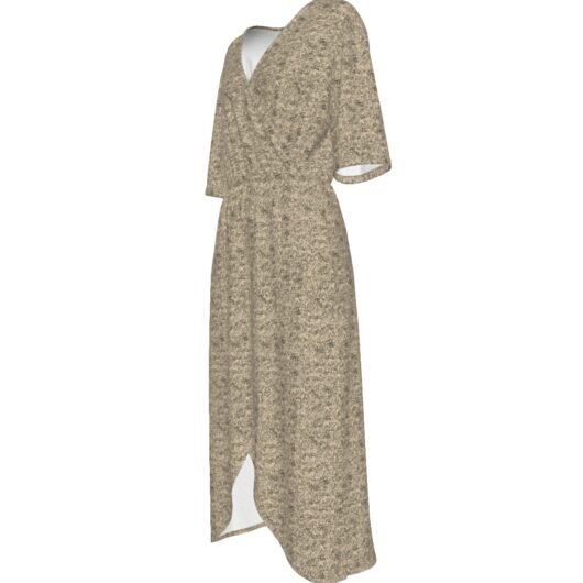Leopard Print Women's Short Sleeve V-neck Dress - Image 4