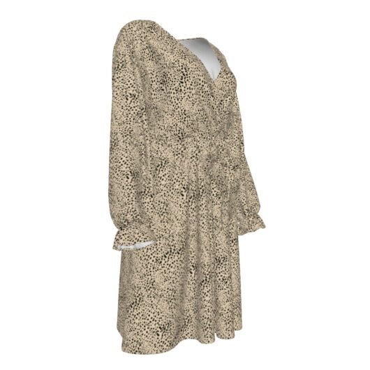 Women's Plus Size V-Neck Dress With Waistband - Image 3
