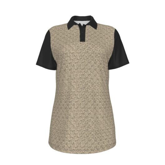 Women's Polo Collar Jersey With Black Sleeves