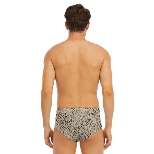 Men's Triangle Leopard Swim Trunks - Image 4