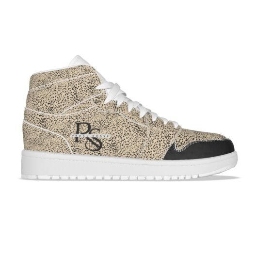 Leopard Women's Synthetic Leather Stitching Shoes Black - Image 4
