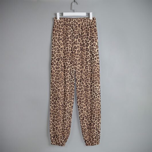 Women's Leopard Print Sweatpants - Cozy and Stylish Loungewear
