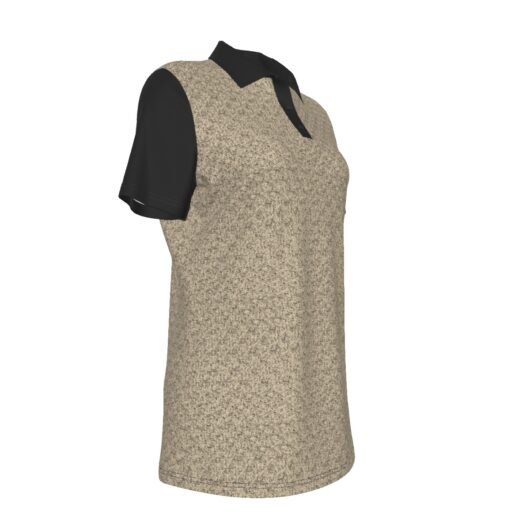 Women's Polo Collar Jersey With Black Sleeves - Image 3