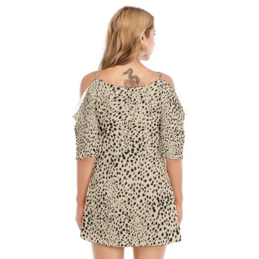 Women's Off-shoulder Cami Dress With Spaghetti Straps - Image 4