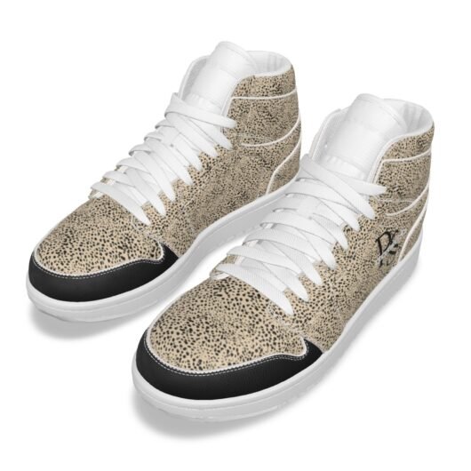 Leopard Women's Synthetic Leather Stitching Shoes Black